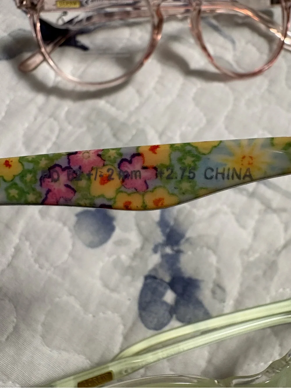 J Crew Fashion Reading Glasses (2) & 1 Floral Fashion Reading Glasses- Unbranded
